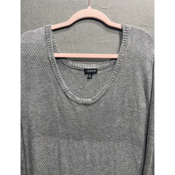 Torrid Sweater Ribbed Dress Gray Womens Size 6X - Picture 6 of 12